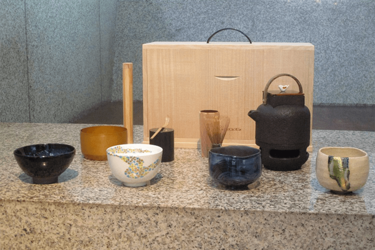 茶道具の展示の画像