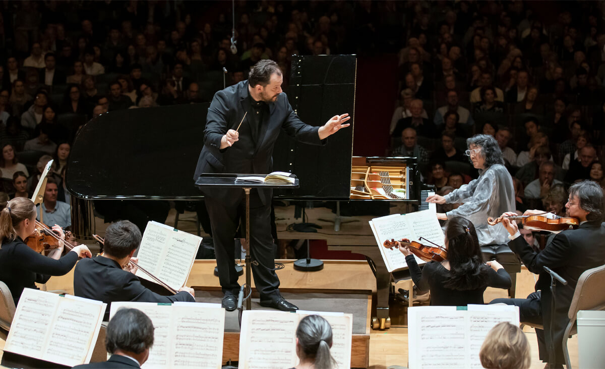 ボストン交響楽団とアンドリス・ネルソンスと内田光子の画像