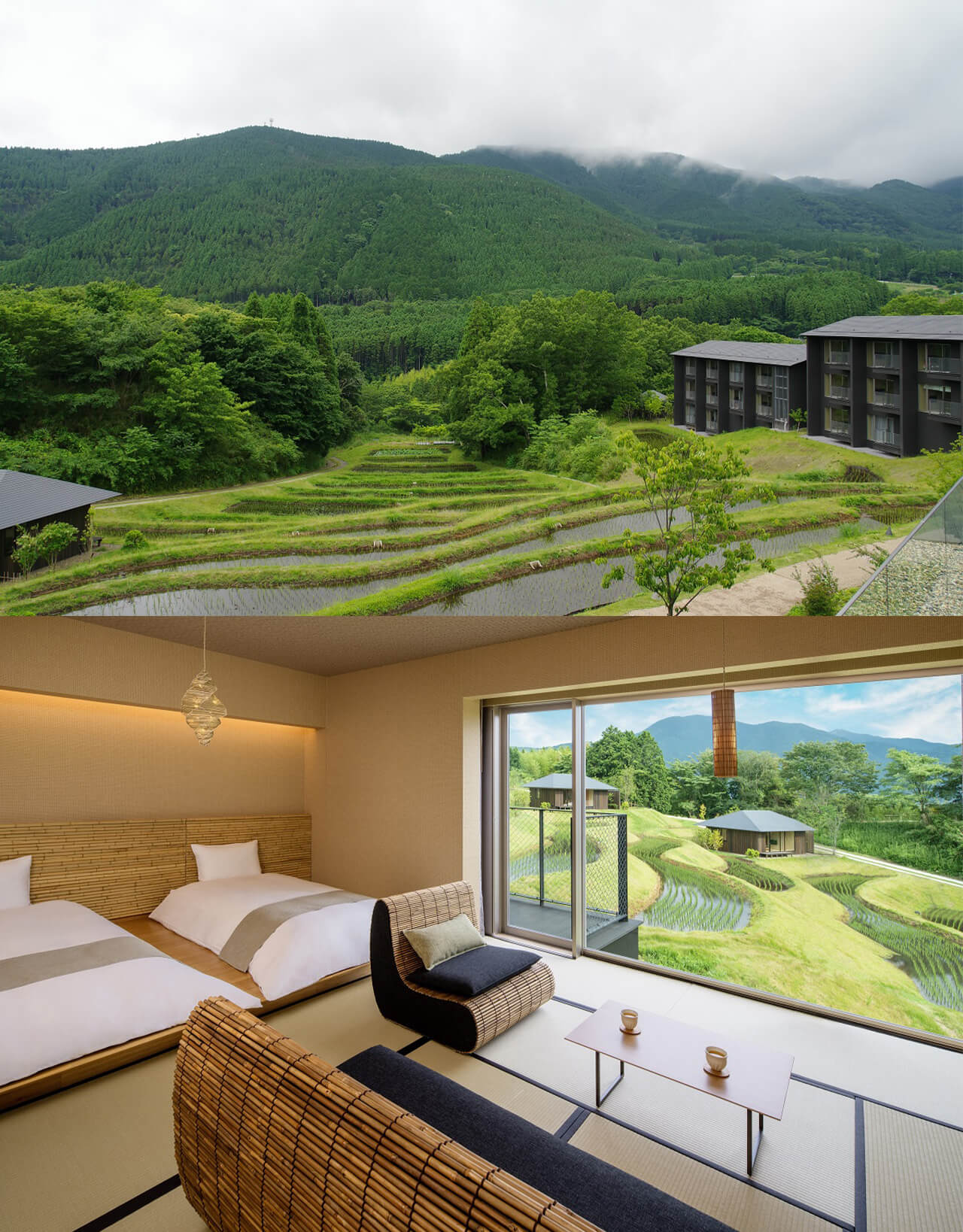 山間の棚田で憩う「界 由布院」で、何もしない贅沢に浸る