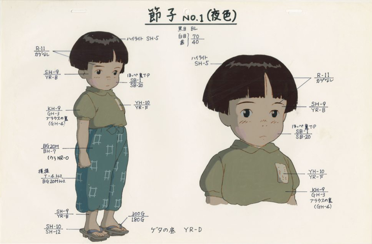 『火垂るの墓』保田道世による登場人物の色彩設計の画像