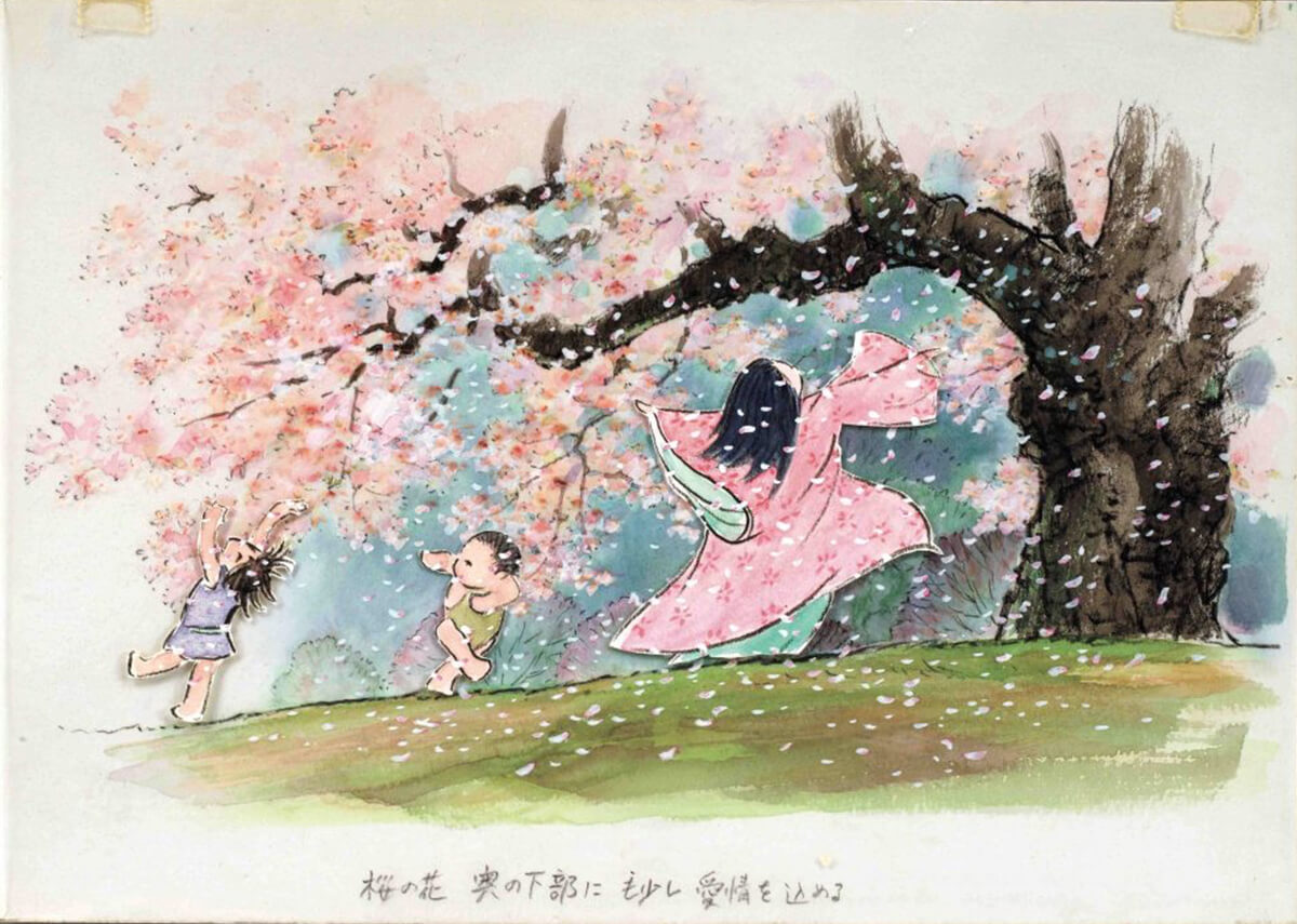 『かぐや姫の物語』男鹿和男による姫の着物の色のシュミレーションボード の画像