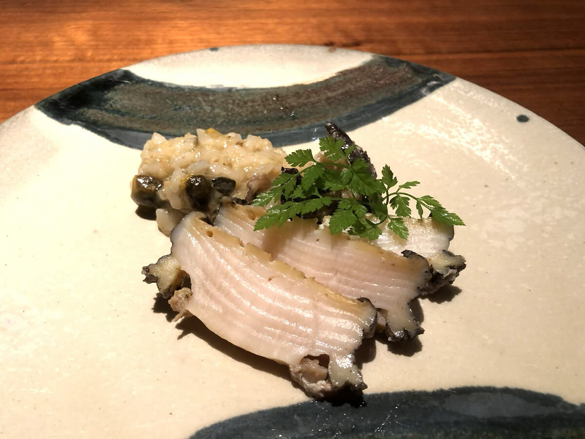 「活鮑」「塩レモンリゾット」の画像