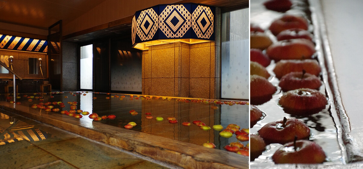 りんご風呂の画像