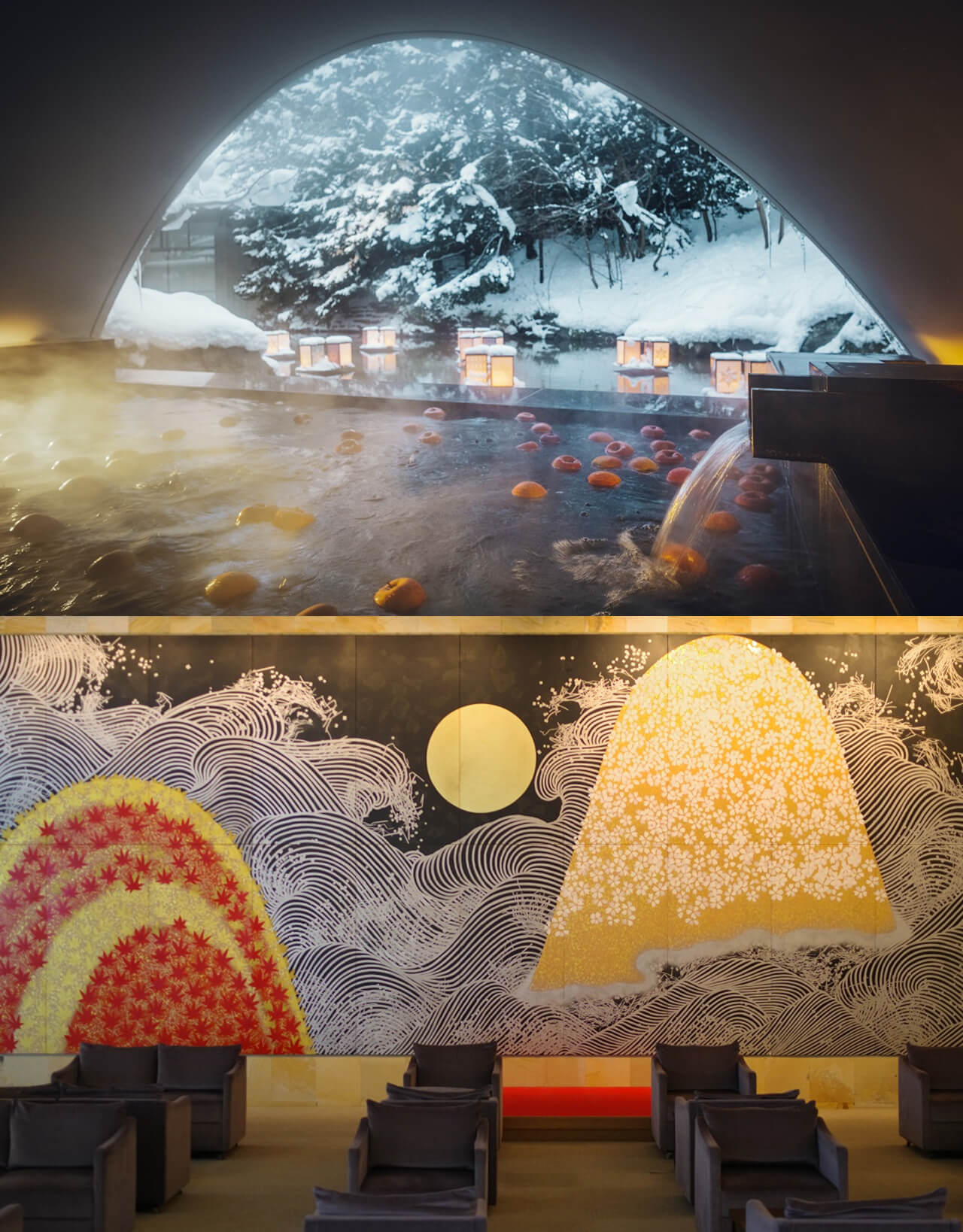 「界 津軽」に逗留し、雪見のりんご風呂で温もり、津軽三味線に心震わす