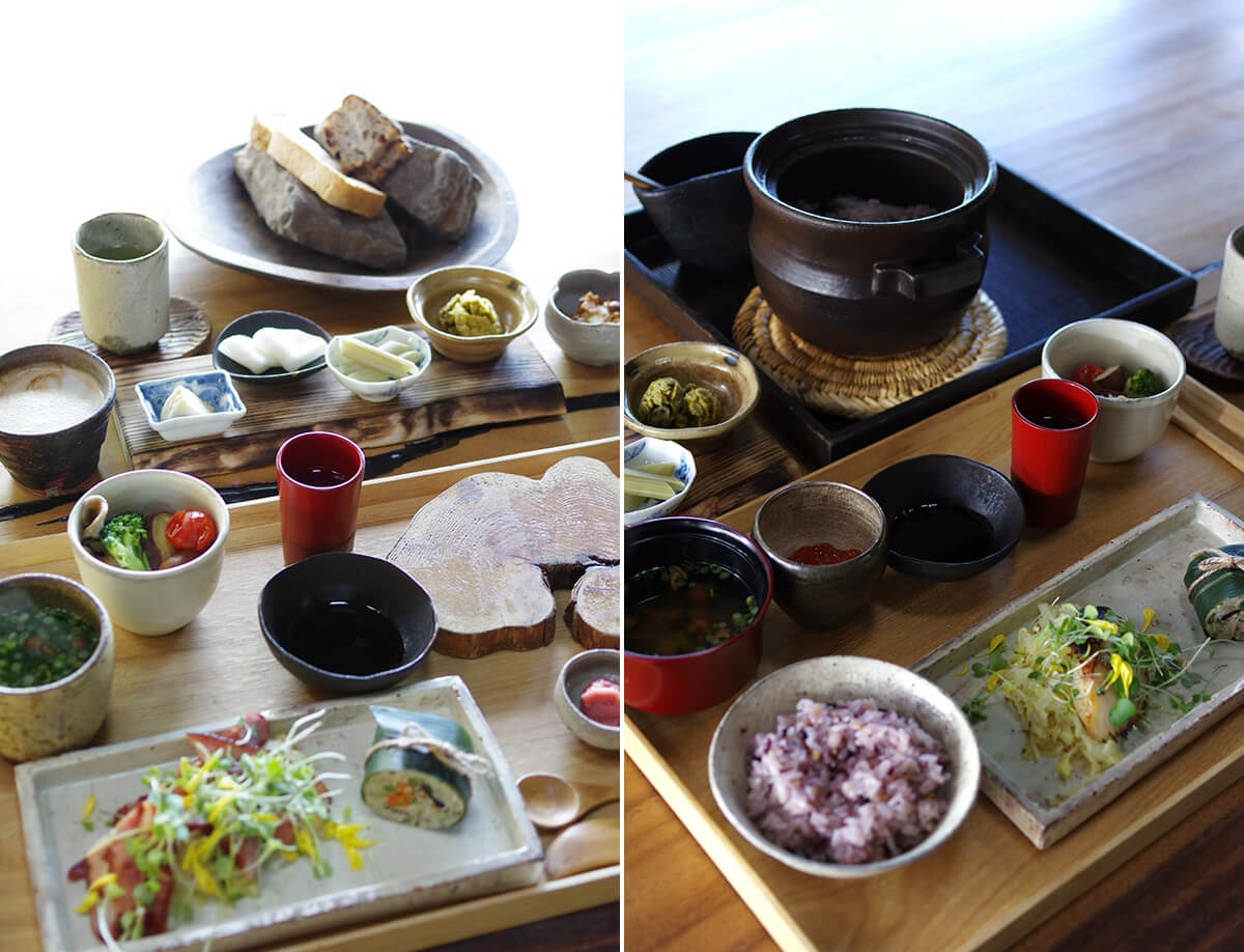 左/洋朝食 右/和朝食の画像