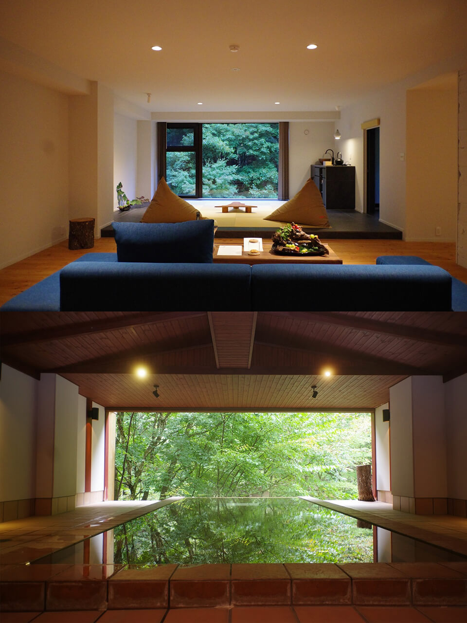 信州の森に佇む、現代の湯宿「扉温泉 明神館」