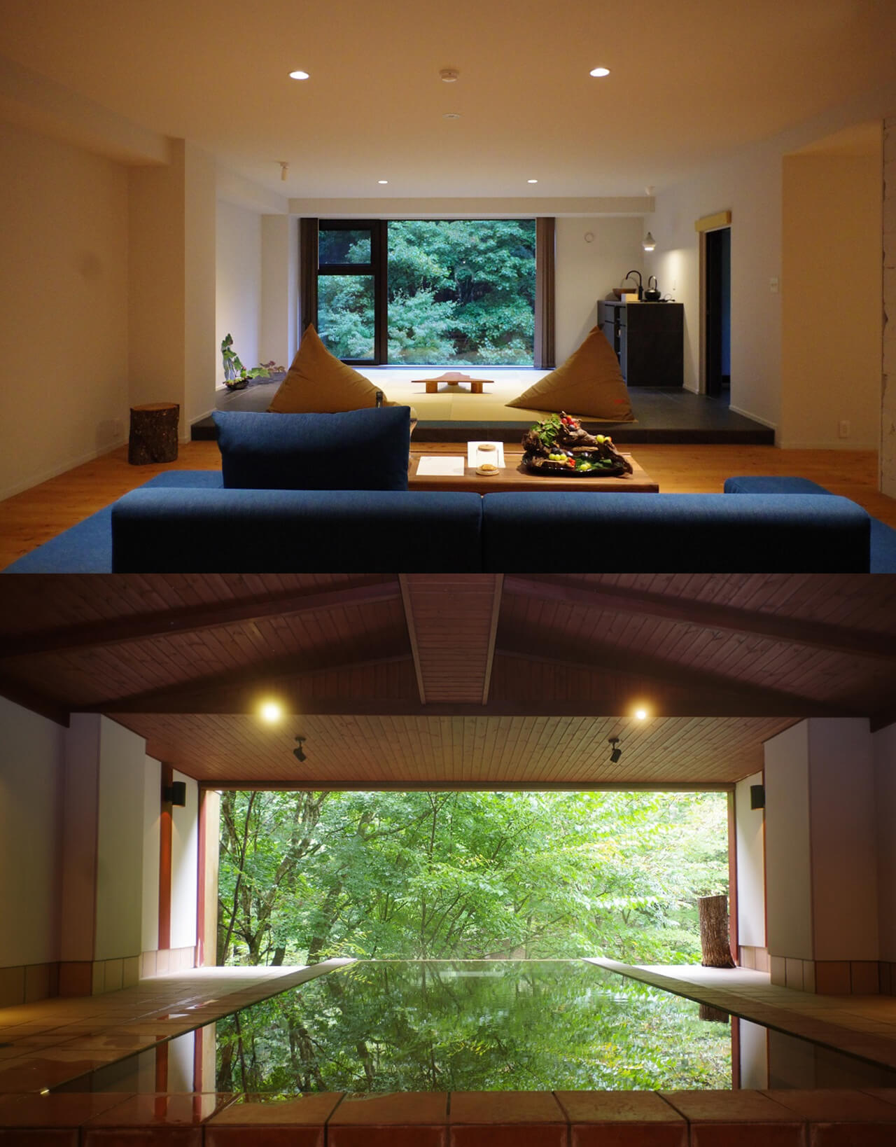 信州の森に佇む、現代の湯宿「扉温泉 明神館」