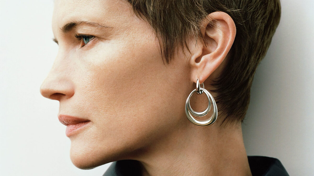 「OFFSPRING(オフスプリング)」のピアス、スターリングシルバーの画像