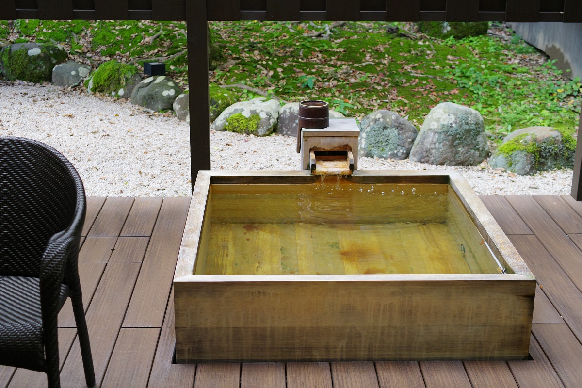 客室の露天風呂の画像