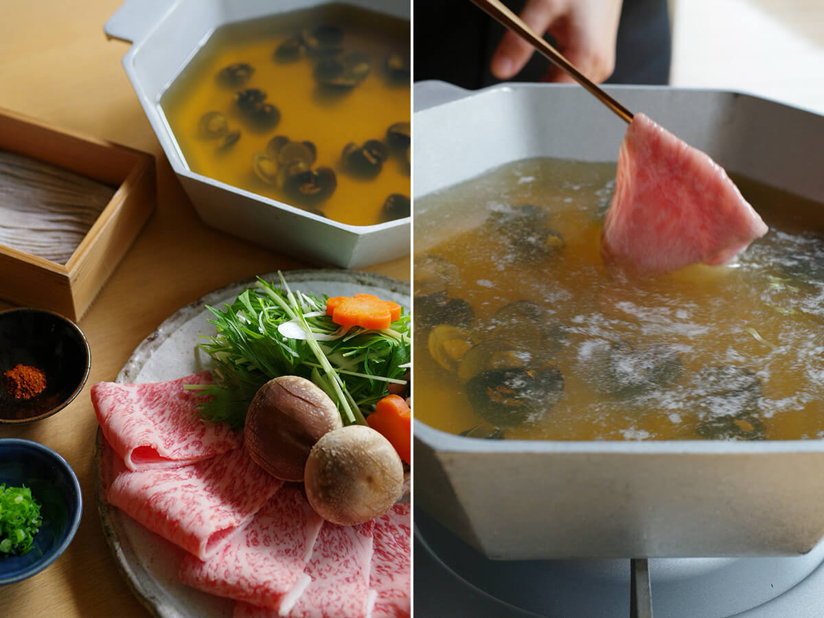 「界 玉造流 しじみ牛しゃぶ」の画像