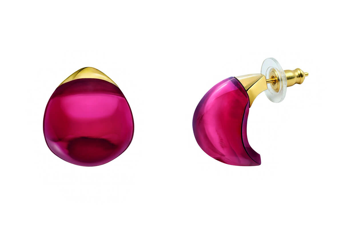 カボション イヤリンブ(レッド)の画像