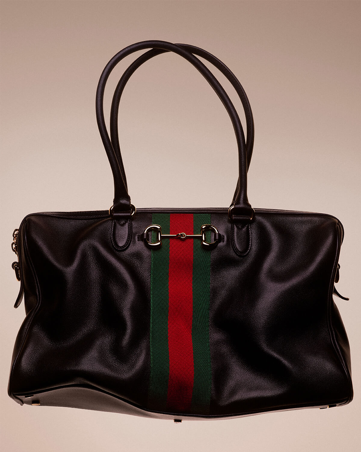 「グッチ ボルセット」ラージ ボストンバッグの画像