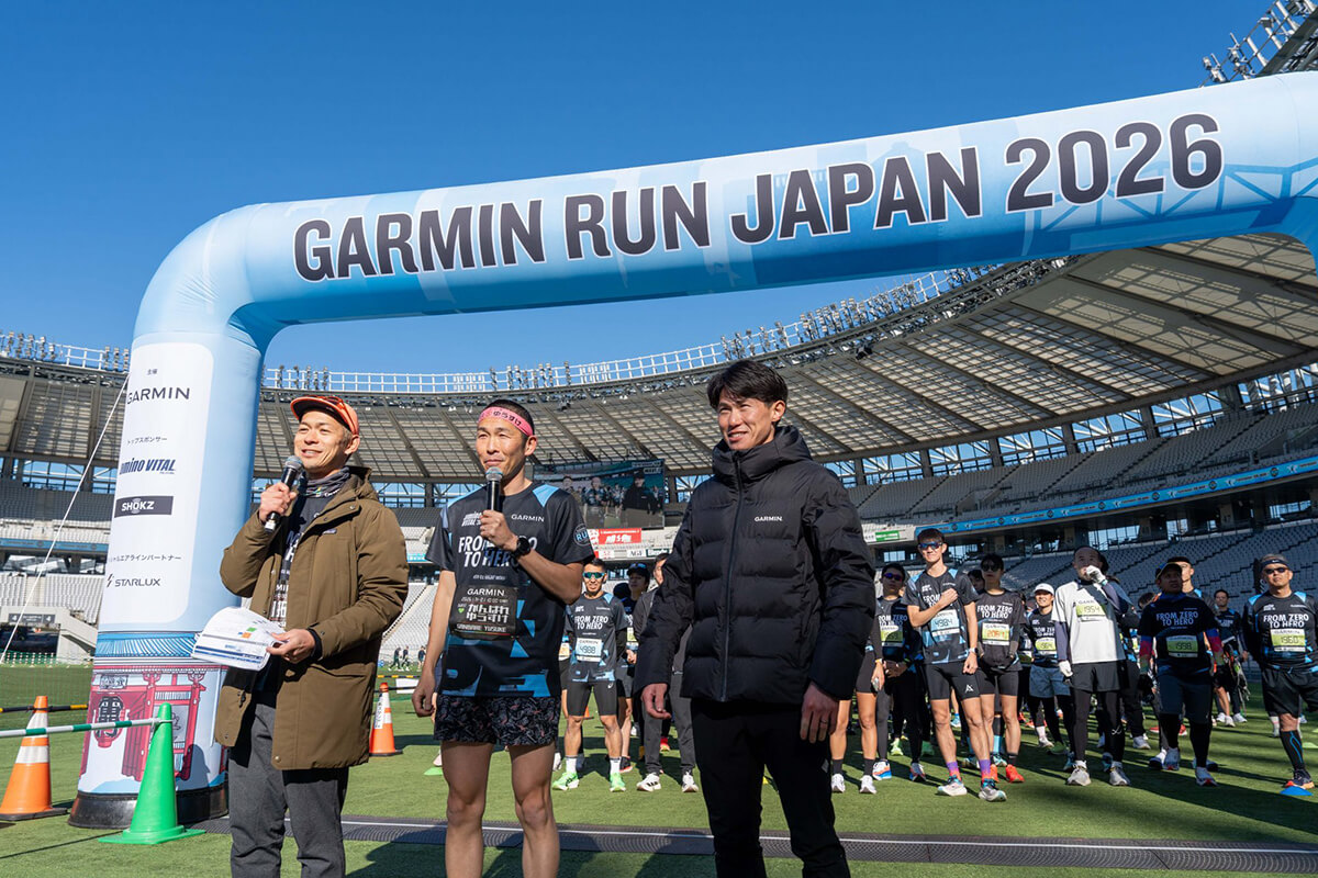 がんばれゆうすけさん（中央）と、ゲストランナーの高久龍選手の画像