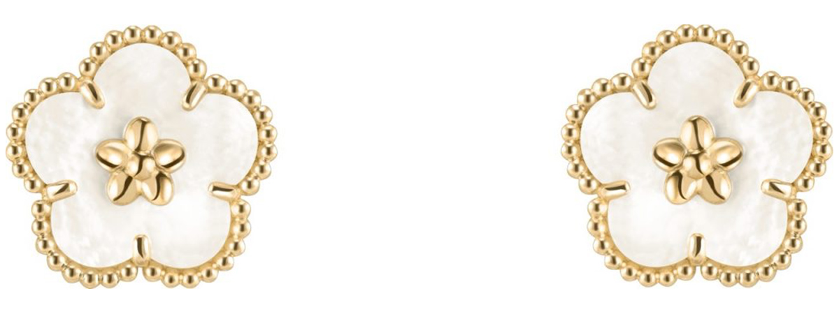 「ラッキー スプリング」イヤリング プラムブロッサムの画像