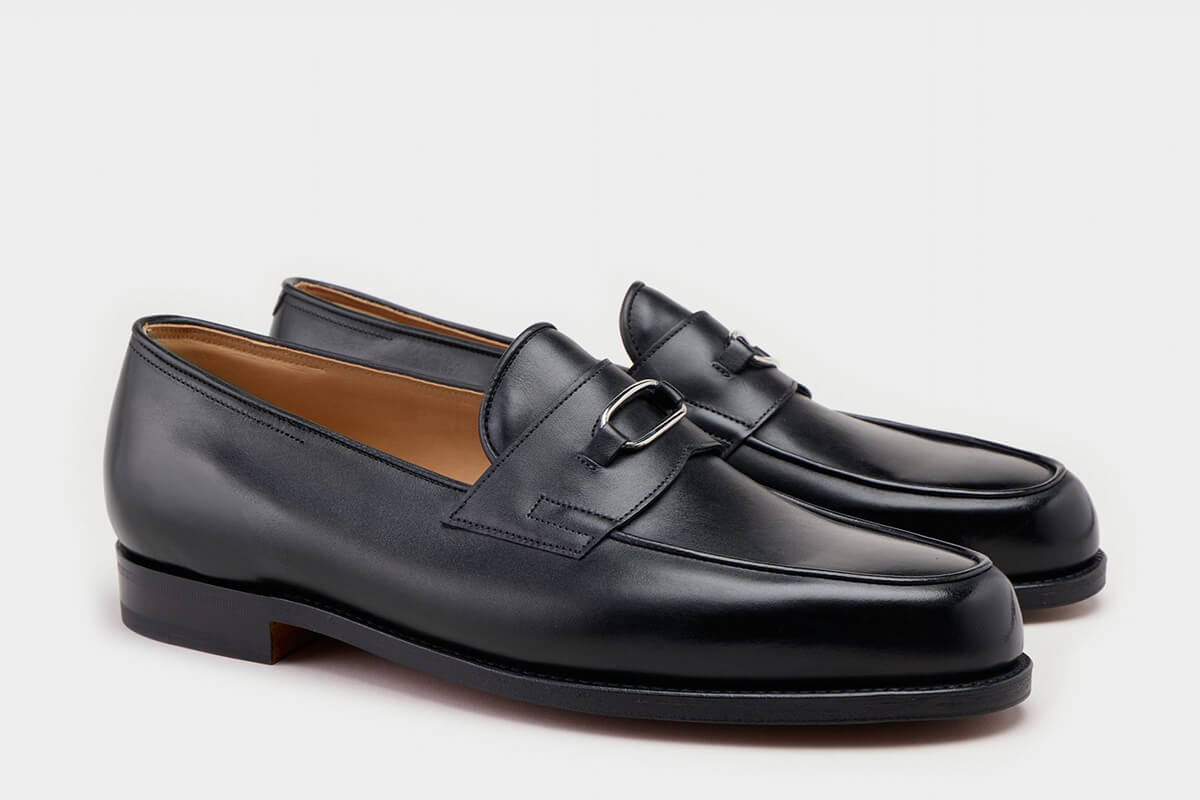 「ロペス リング」ブラックカーフ、レザーソールの画像