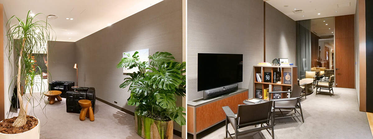 左/ファッションラウンジ 右/ウォッチラウンジ の画像