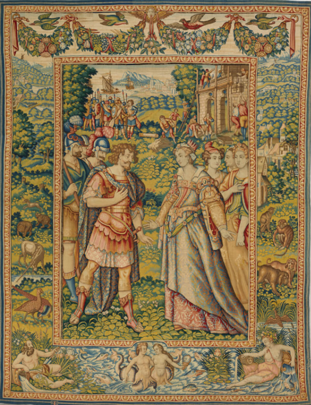 アエネアス物語図毛綴壁掛の画像