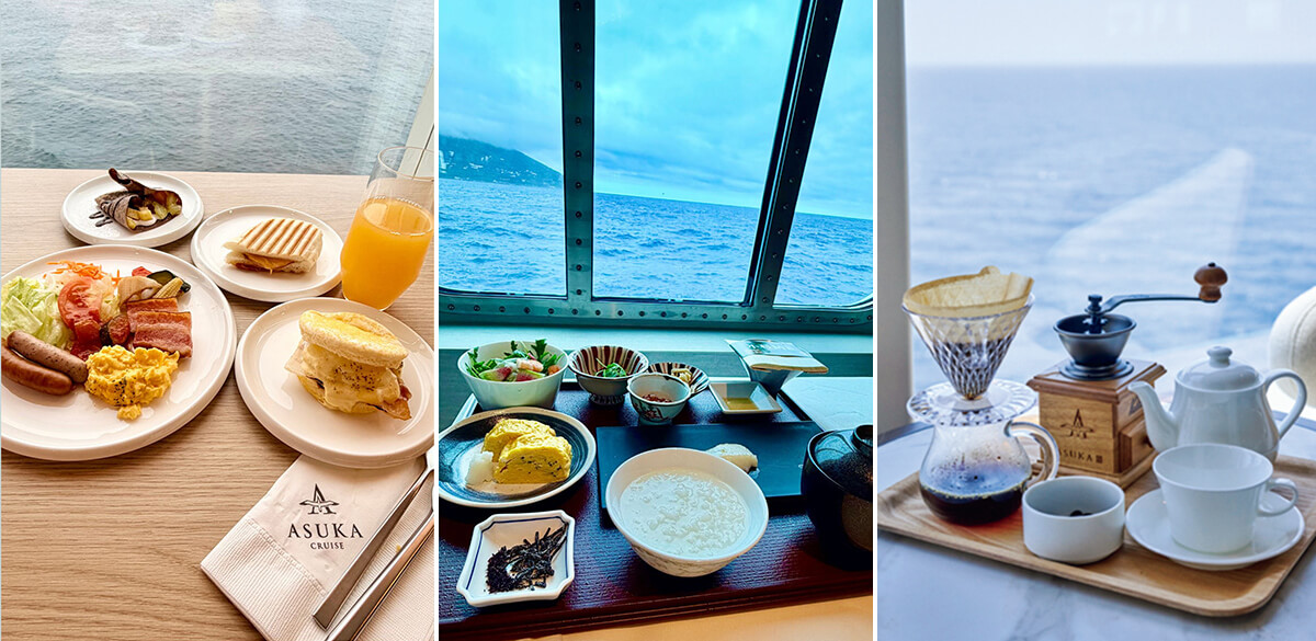 和洋の朝食とコーヒーの画像