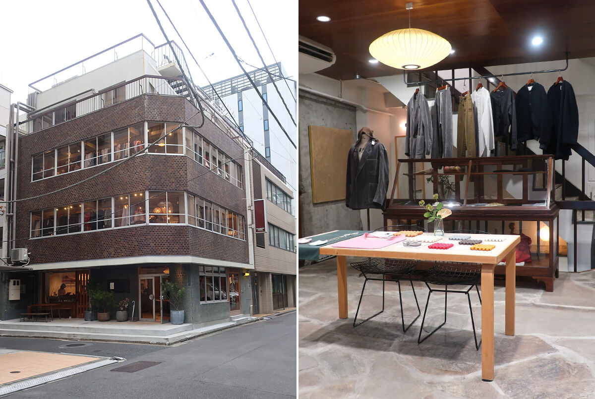 左／『メイデンズ ショップ神保町』の外観　右／1階の画像