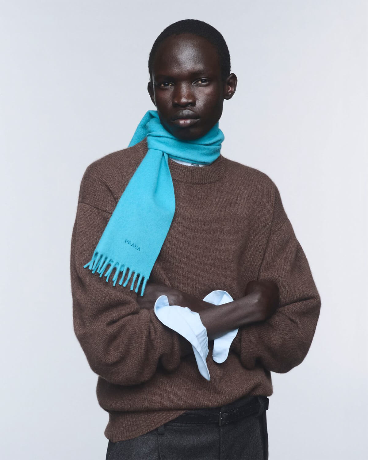 「Re-Cashmere」クルーネックセーターの着用画像
